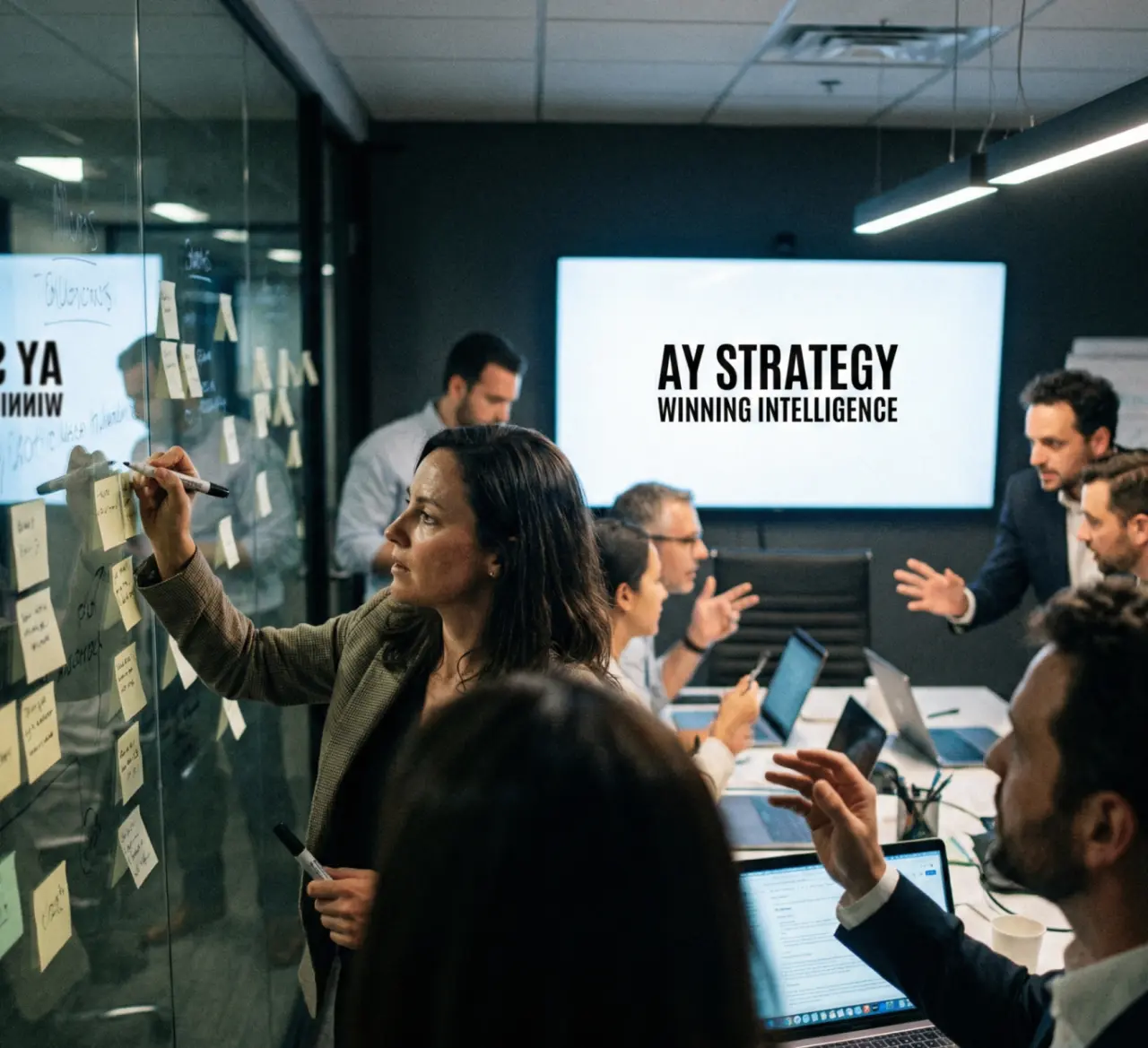AY Strategy senior intelligence team meeting